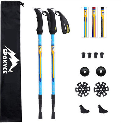 Buy EVA Adjustable Folding Anti Shock Walking Stick Telescopic Self Defense Trekking Pole online manufacture