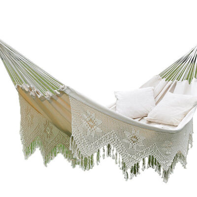 acheter Chaise en nylon de patio d'armure d'hamac de personne du balcon tissée par coton 2 avec la frange de crochet fabrication en ligne