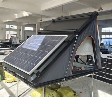 Buy Aluminum Triangle 3 Person Rooftop Tent Hard Shell Pop up Waterproof HardShell Roof Top Tent for Truck Jeep Car SUV Van online manufacture