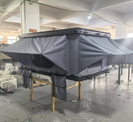 comprar Tienda de campaña de aluminio para 3 personas, senderismo al aire libre, tienda de campaña en la azotea para 4 estaciones, tienda de campaña para el techo del coche, cubierta triangular con cubierta dura, tienda de techo superior Fabricación en línea