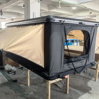 Buy Camping Aluminum 3 Person Outdoor Z Rooftop Roof Top Small Car Tent Z Fold Triangle Clamshell Hard Shell Top Roof Tent for Tall online manufacture