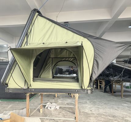 comprar Tienda de campaña de aluminio para 3 personas, ligera, de lujo, para exteriores, para techo, tienda de campaña para coche, cubierta triangular, cubierta dura, tienda de techo superior Fabricación en línea