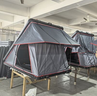 kopen 4-persoons aluminium driehoek Outback Tourer daktent voor Jeep Wrangler waterdichte harde schaal pop-up met ladderaccessoire online vervaardiging