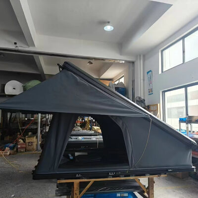 buy 4x4 Waterproof 4-Person Aluminum Hard Shell Triangle Rooftop Tent Oxford Fabric Car Roof Top Camping Tent on Sale online manufacture