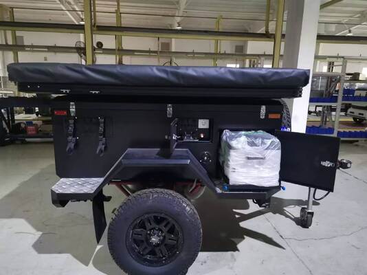 comprar Remolque todoterreno de construcción de acero con carga nominal de 500 kg y carpa de techo para acampar Fabricación en línea