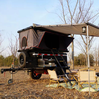 comprar Lujo auto-conducción Teardrop RV Camper Travel Trailer 4x4 Off-Road Mini Pequeña Caravana de Acampada Terrestre para automóviles pequeños al aire libre Fabricación en línea