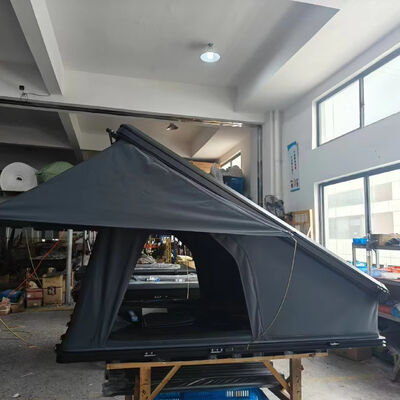 Buy 4 Person Aluminum Hard Shell Car Rooftop Tents Triangle Roof Tent Quick Open Waterproof Roof Top Tent for Camping online manufacture