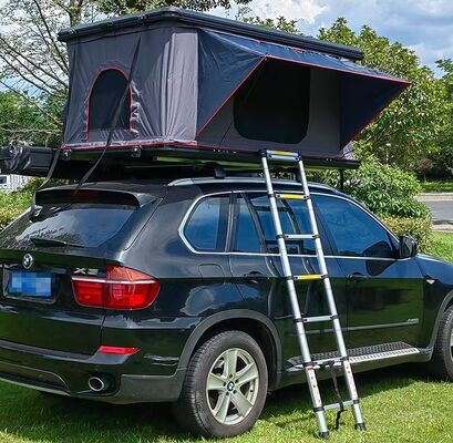 Buy 2025 Camping Aluminum 3 Person Outdoor Hiking Rooftop Roof Top Car Tent Triangle Clamshell Hard Shell Top Roof Tent online manufacture