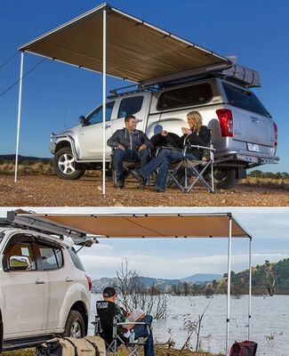 satın al Fabrika 2.5 * 3m SUV / 4x4 / 4wd Özel Çekici kamp çatısı Araba çatısı dış mekan kamp seyahatleri için kenar perdeler Çevrimiçi üretim
