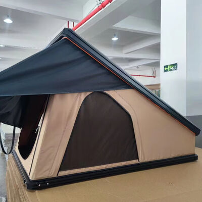 Buy Outdoor Camping Triangle Waterproof Car Rooftop Tent Hard Clamshell 4 Person Aluminum Car Truck Camping Roof Top Tent Hard Shell online manufacture