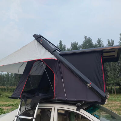 comprar Novo acampamento de alumínio para 3 pessoas para caminhadas ao ar livre Tenda de telhado de telhado de carro Triângulo Clamshell Concha dura Tenda de telhado Fabricação em linha