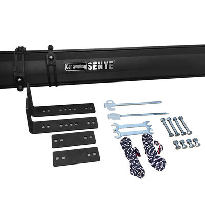 kaufen Warmverkauf 4x4 Auto-Seitenzelt mit LED-Licht Aluminium schwarze Schale und PU beschichtet Oxford Sonnenschirm Außen Auto-Seitenmarkise Online-Herstellung