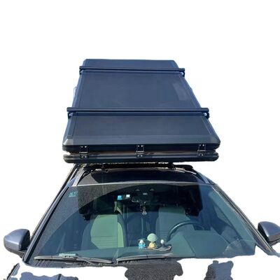 kopen Zelfrijdend avontuur rust dak tent aluminium legering schelp met dwarsbalk zonnepaneel kan worden toegevoegd driehoekige dak tent online vervaardiging