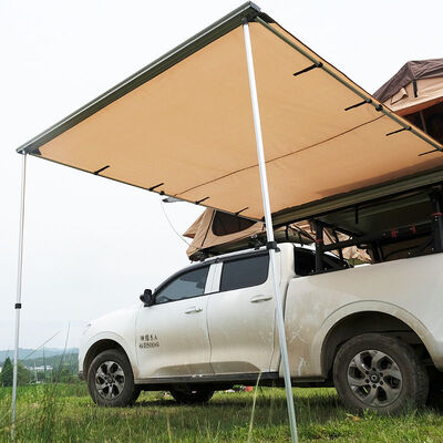 comprar OEM 4x4 impermeable del lado del automóvil toldo retráctil tienda de abrigo solar 2.5 * 3M plegable toldo del vehículo toldo del lado del automóvil para acampar Fabricación en línea
