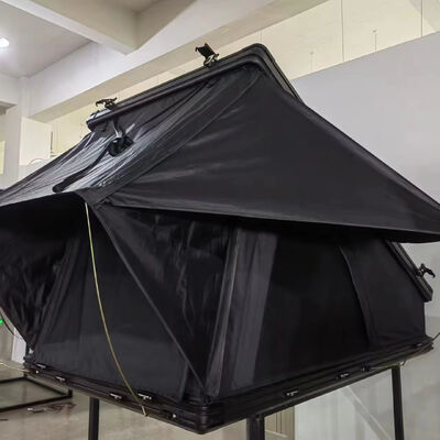 Buy Outdoor Camping Triangle Waterproof Car Rooftop Tent Hard Clamshell 4 Person Aluminum Car Truck Camping Hard Shell Car Roof Tent online manufacture