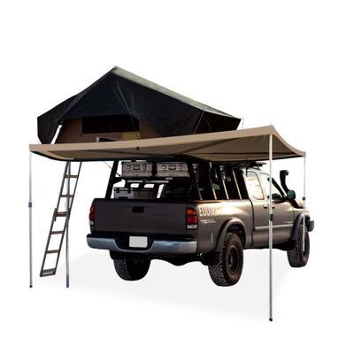 comprar Precio de fábrica 4x4 SUV Shelter Camper al aire libre tienda de campaña 270 grados Techo de tejido de Oxford Techo de techo de coche 270 Techo de techo Fabricación en línea