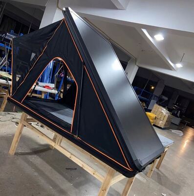 kopen Fabrieksprijs 4 personen katoenen dak top tent aluminium clamshell harde schelp voor auto camping voor auto dak of achterdeur gebruik online vervaardiging