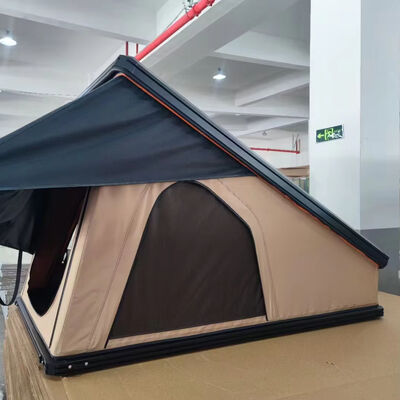 buy 4x4 Tienda de techo de automóvil fuera de carretera impermeable de aluminio con cáscara dura de tela de Oxford Tienda de techo triangular de 4 a 5 personas para acampar al aire libre Fabricación en línea