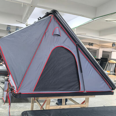 Buy 2025 Outdoor Camping Triangle Hard Clamshell 4 Person Waterproof Car Rooftop Tent Aluminum Hard Shell Roof Top Tent for Sale online manufacture