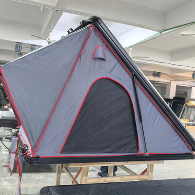 comprar 2025 Acampada al aire libre Triángulo del coche Toldo de al aire libre Acampada impermeable Car Rooftop Tienda de aluminio Hard Shell Roof Top Tent Fabricación en línea