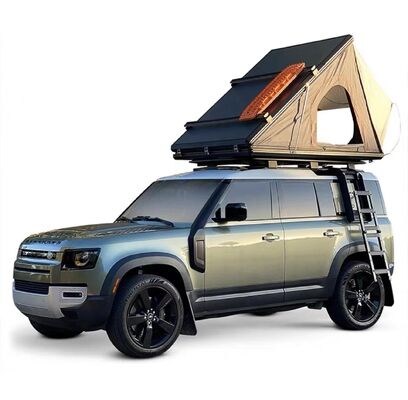 Buy Factory Camping Aluminum 3 Person Outdoor Hiking Rooftop Roof Top Car Tent Triangle Clamshell Hard Shell Top Roof Tent online manufacture