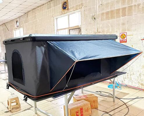 comprar Alta calidad 4x4 de aluminio de exterior de cáscara dura carpetas de techo de auto tiendas de campaña de techo impermeable para 4 personas para campamento fuera de carretera algodón rápido Fabricación en línea