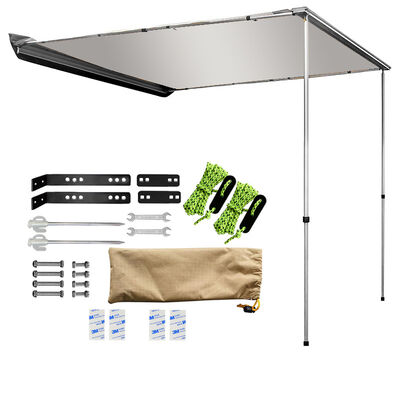 Buy Coated Silver Car Side Campervan Awning 4wd Offroad Car Side Retractable 4x4 Awning for Outdoor Camping Car Roof Tent online manufacture