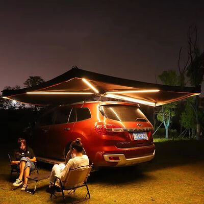 Buy 4WD Outdoor Camping Car Awning 4x4 4WD Roof Top Tent 270 Degree Retractable Car Awning Tent Free Standing With LED Light online manufacture