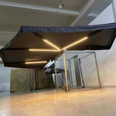 comprar Novidade glamping autônomo 270 360 graus extra grande 2m toldo lateral para teto de carro com luz Fabricação em linha