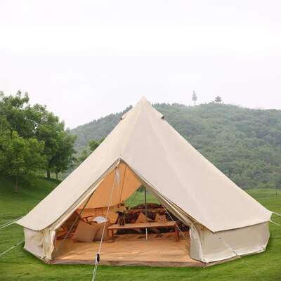 Mua Waterproof Luxury Arabic Big Tent Outdoor Camping Glamping Yurt House Champing Cotton Bell Lớn Luxury Canvas Outdoor Tent sản xuất trực tuyến