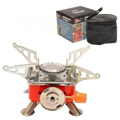 comprare Fabbrica Portatile Mini Titanio Outdoor Camping Stufa a gas Sopravvivenza Forno tascabile Camminata Stufa a gas per BBQ Picnic Cucina fabbricazione online