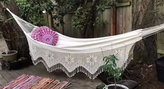 comprar A rede de nylon tecida algodão da pessoa do balcão 2 tece a cadeira do pátio com faz crochê a franja Fabricação em linha