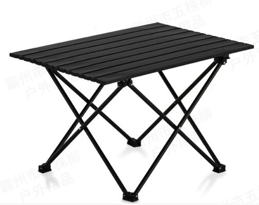 comprar Comida campestre de bambú plegable portátil larga del plegamiento de la BARBACOA al aire libre de la tabla de la pierna que acampa de acero Fabricación en línea